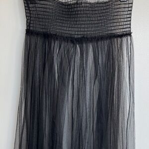 Tulle Luxe Elegant Black Sheer skirt. S